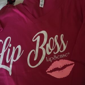 LipSense Boss Unisex Tee in Bold Pink